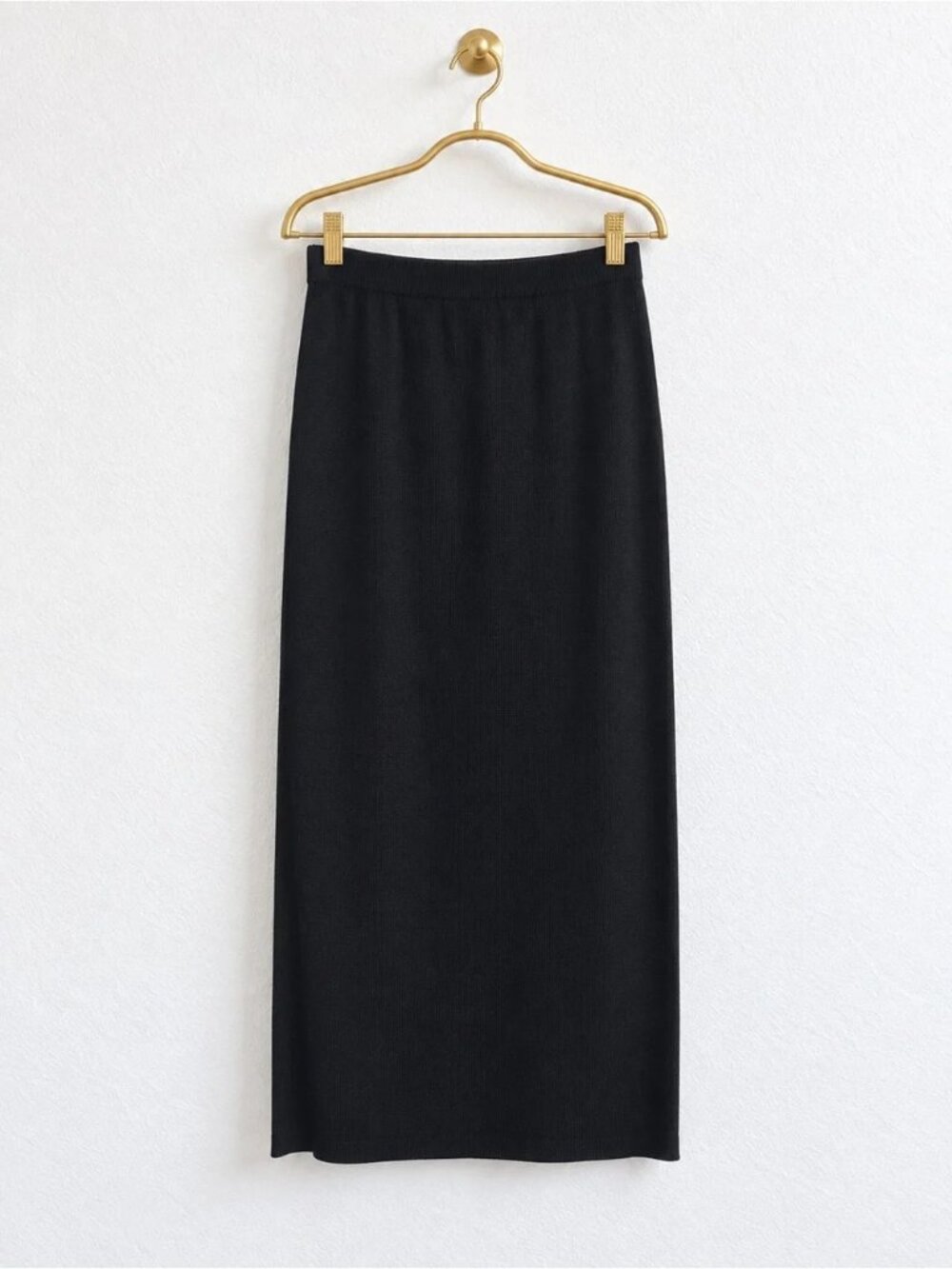 St. John Evening Black Santana Knit Side Slit Maxi Skirt Size 14 - Picture 3 of 5